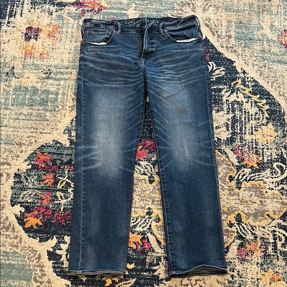 American Eagle AirFlex Original Straight leg blue jeans 38X32.